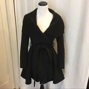 BCBGMaxAzaria classy black wrap coat